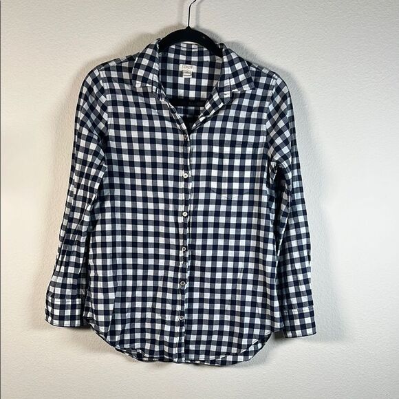 J.Crew Women's Gingham Button Up Shirt - Picture 2 of 6